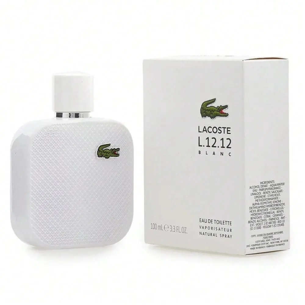 Lacoste L.12.12 Blanc Eau De Toilette Spray 3.3 OZ / 100 ml For Men