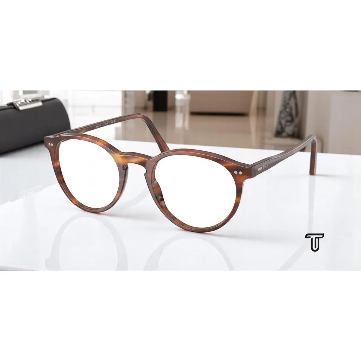 Polo PH2083 5007 Havana Striped Demo Lens 48 mm Men`s Eyeglasses by Ralph Lauren