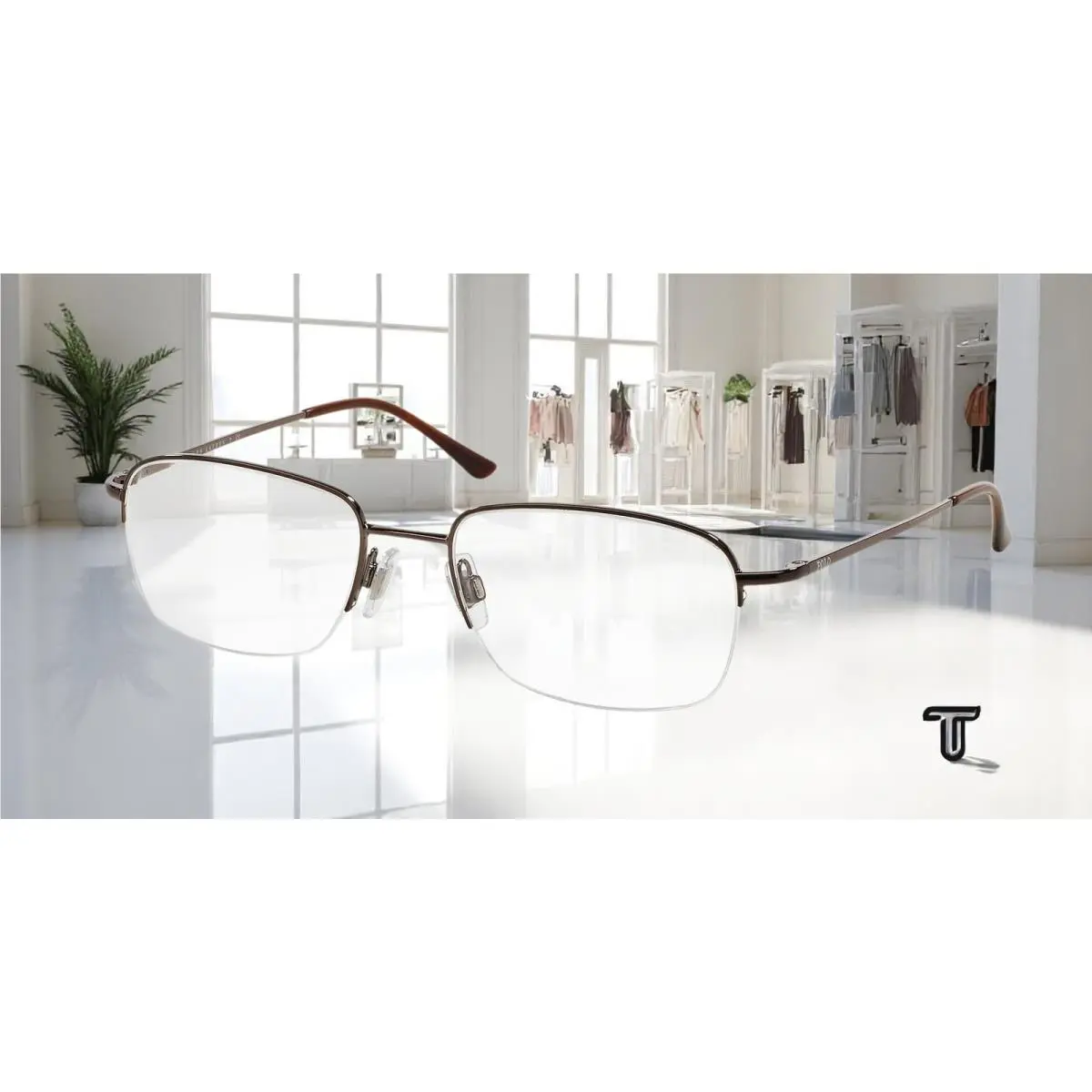 Ralph Lauren Polo PH1001 9011 Brown Demo Lens 53 mm Men`s Eyeglasses