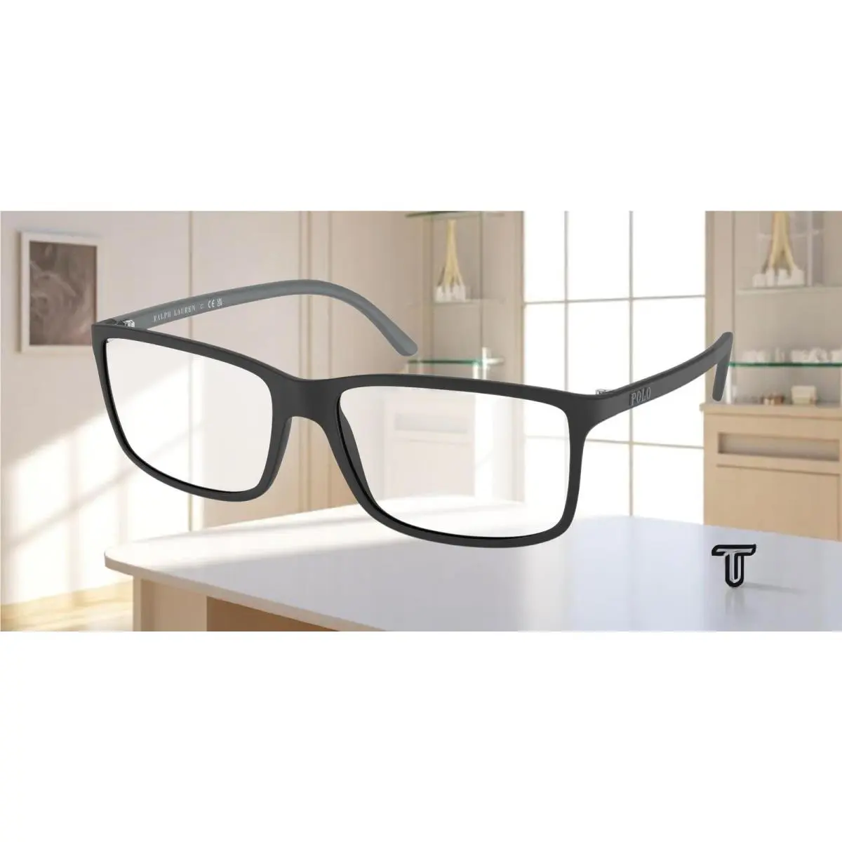 Ralph Lauren Polo PH2126 5534 Matte Black Demo Lens 58 mm Men`s Eyeglasses