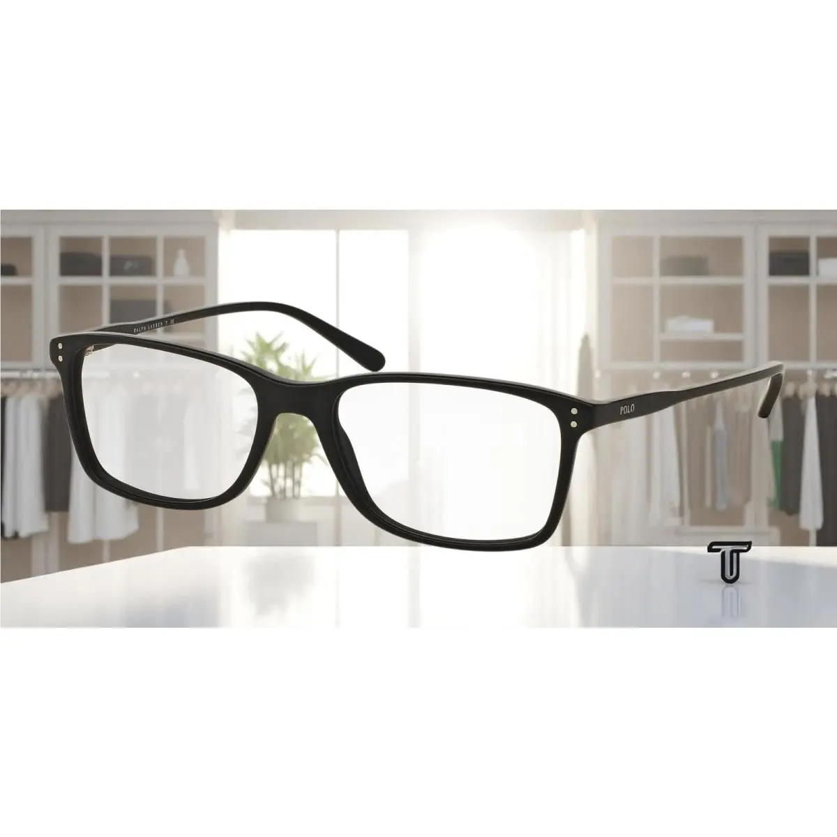 Ralph Lauren Polo PH2155 5284 Matte Black Demo Lens 54 mm Men`s Eyeglasses