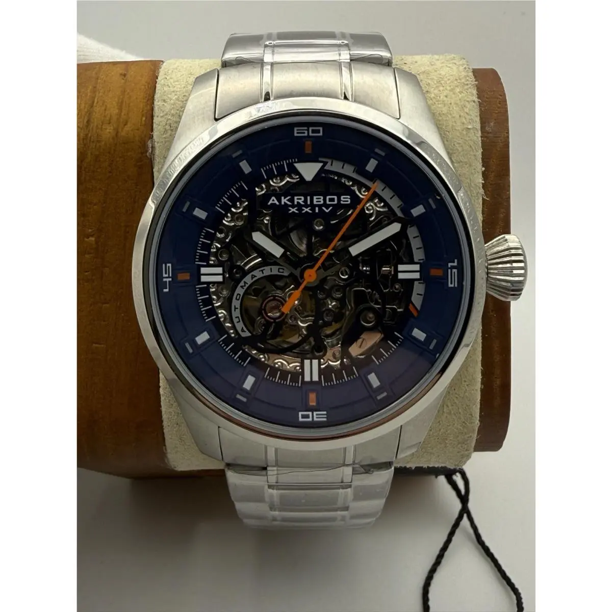 Akribos Xxiv AK970SSBU Skeleton Automatic Men`s Watch - /papers