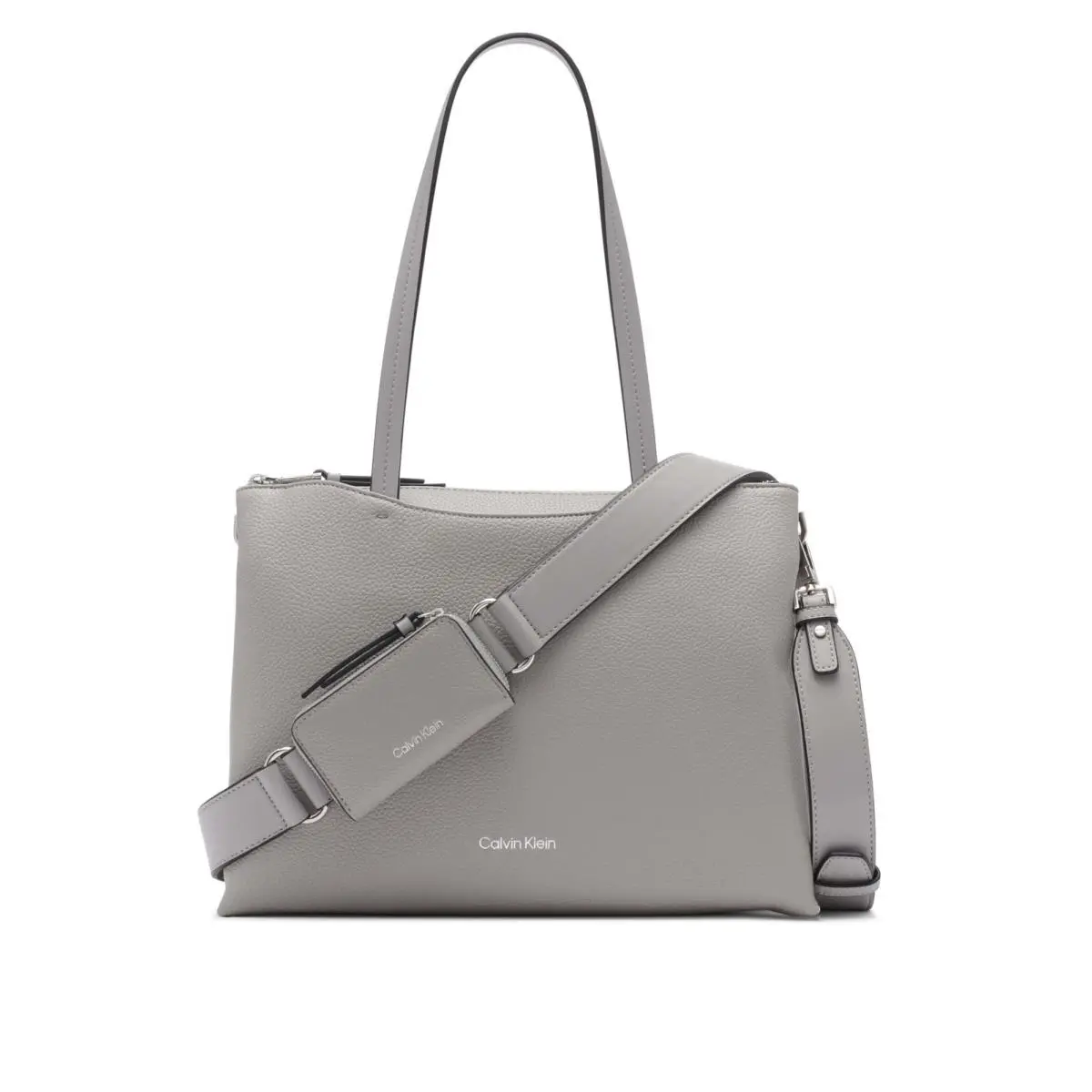 Calvin Klein Chrome Organizational 2 in 1 Tote Stone One Size