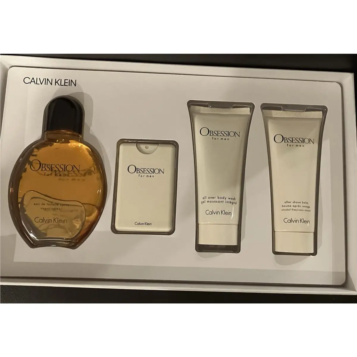 Calvin Klein Obsession Men Edt Spray After Shave Body Wash 4pc Gift Set W/box
