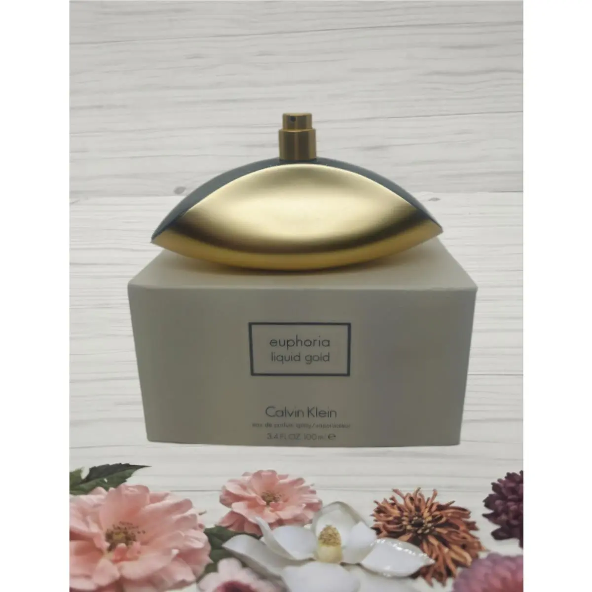 Euphoria Liquid Gold By Calvin Klein Womens 3.4OZ 100ML Eau De Parfume Tstr