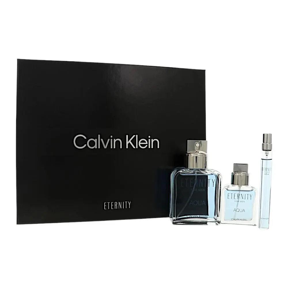 Eternity by Calvin Klein Gift Set For Men 3Pc Gift Set- 3.3Oz Edt Spray 1Oz