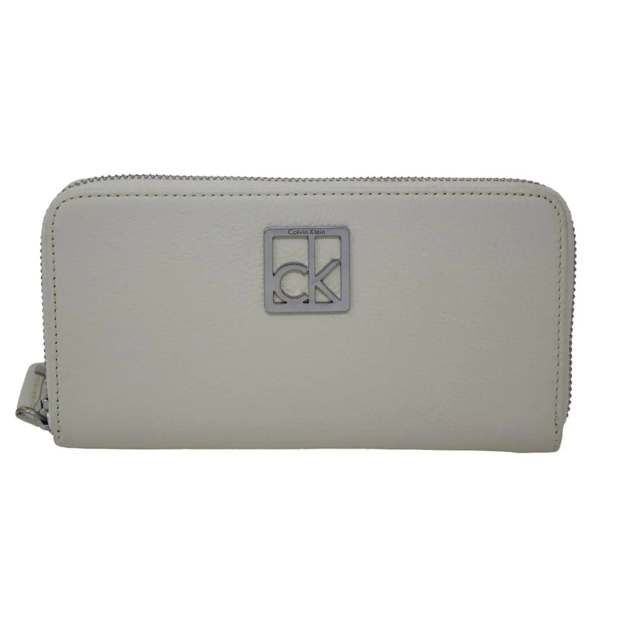 Calvin Klein Women`s Pebble Leather Zip Around Wallet Clutch Bag