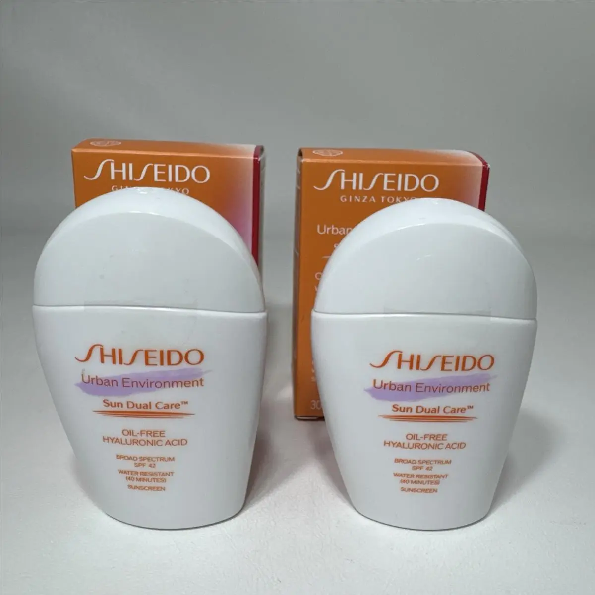 2X Shiseido Urban Enviroment Sun Dual Care Oil Free Spf 42 30ml Water Resistant