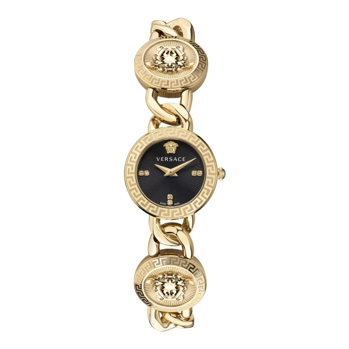 Versace Womens IP Yellow Gold 26mm Bracelet Fashion Watch