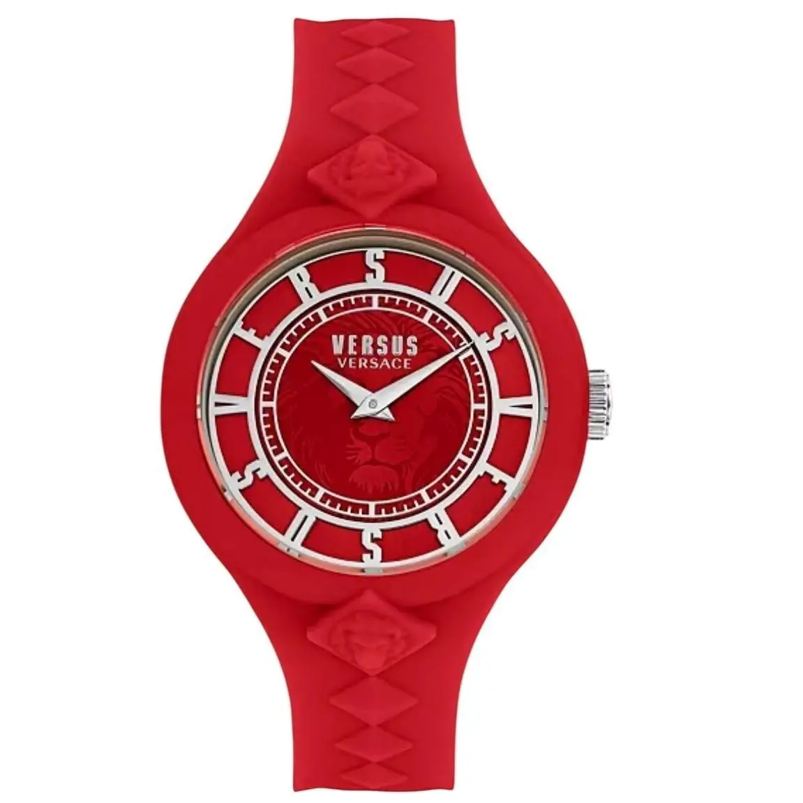 Versus Versace Fire Island Red Silicone Watch Womens VSP1R2821 39mm
