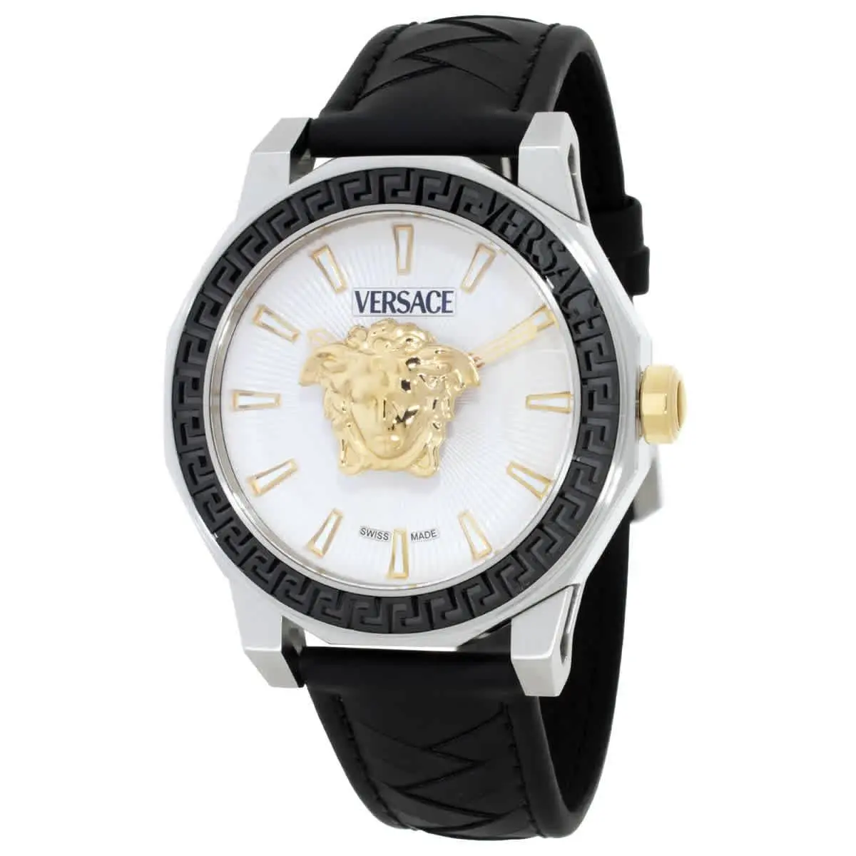 Versace Medusa Deco Quartz Silver Dial Men`s Watch VE9I00124