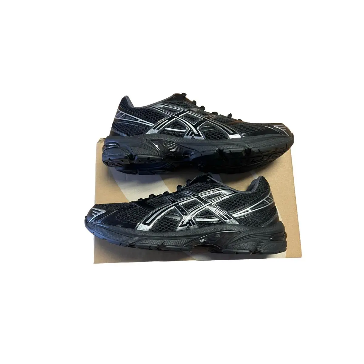 Asics Mens GEL-1130 Running Shoes US 7 Black Pure Silver Athletic