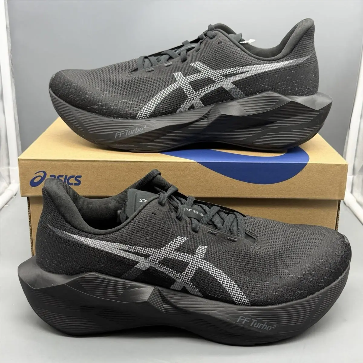 Asics Novablast 6 Mens Size 9.5 Black Running Shoes Gym Training Sneakers