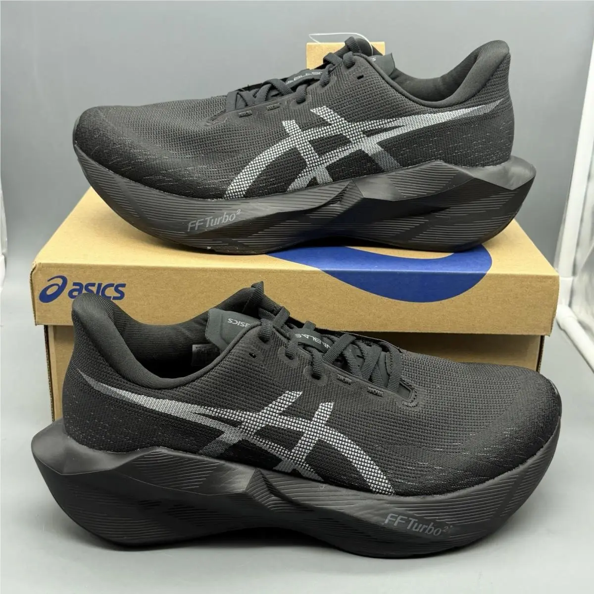 Asics Novablast 6 Mens Size 9.5 Black Running Shoes Gym Training Sneakers