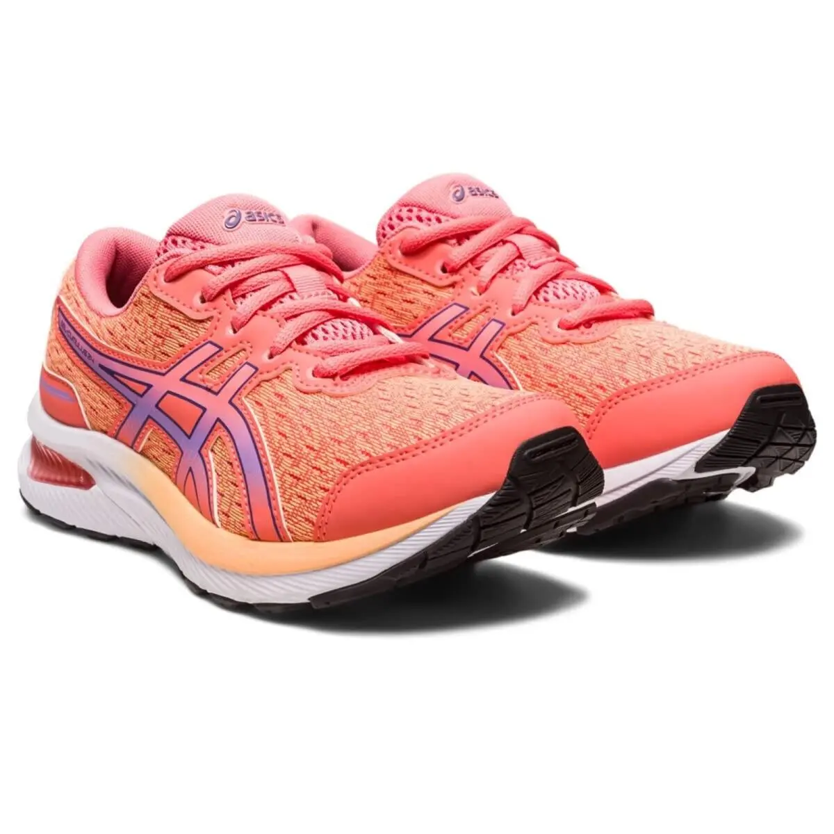 Asics Kid`s Gel-cumulus 24 Grade School Running Shoes Papaya/dusty Purple 6 B