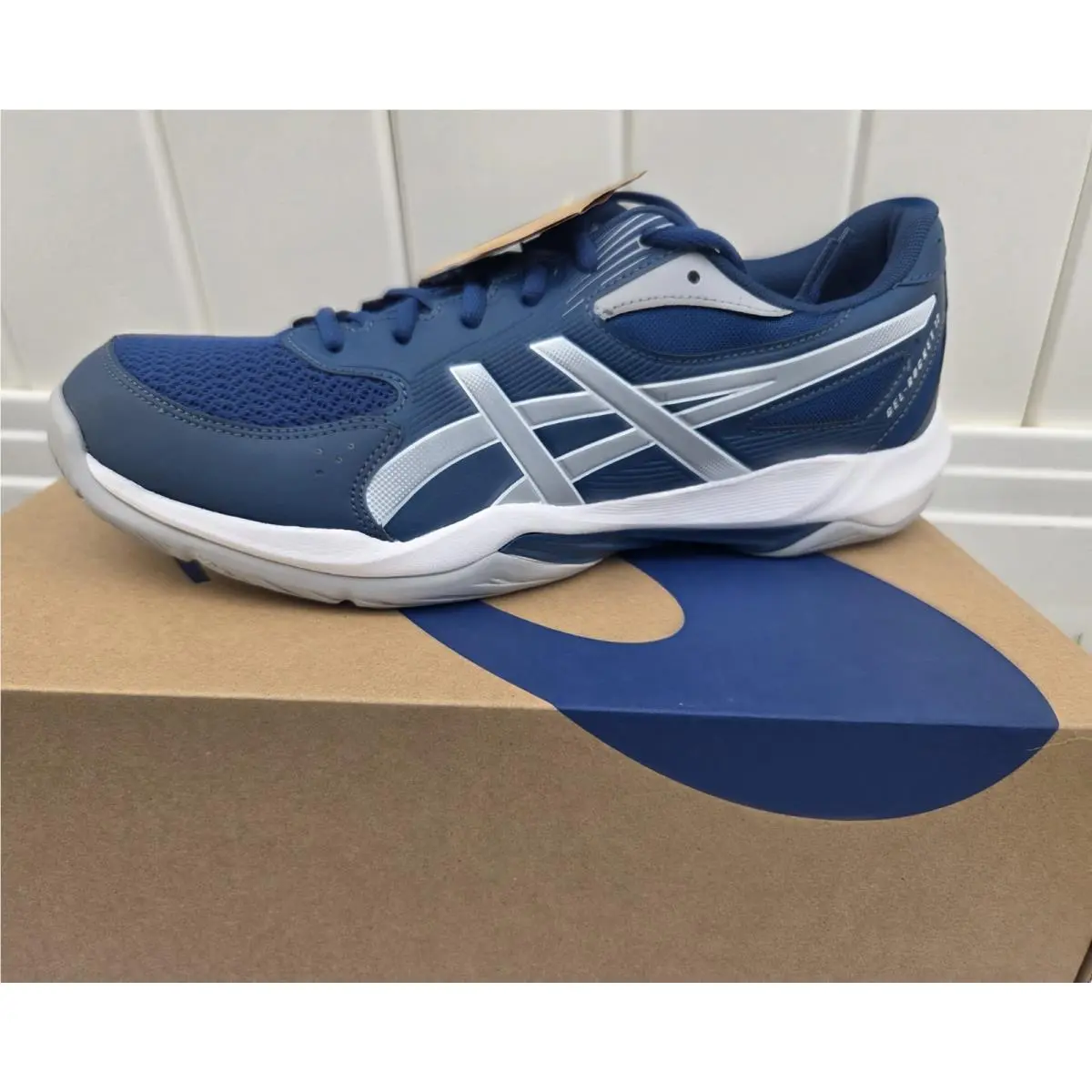 Asics Gel-rocket 12 Men`s Mako Blue/piedmont Grey Volleyball Shoes Sz 10.5 US