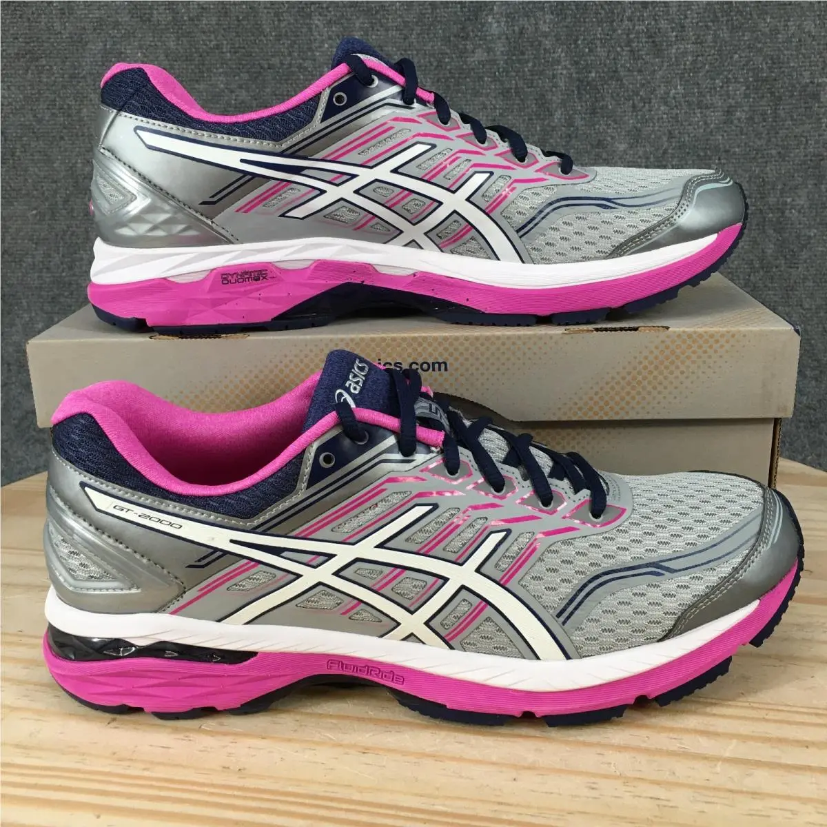 Asics GT-2000 5 Shoes Womens 12.5 2A Athletic Sneaker Lace Up Low Top Silver