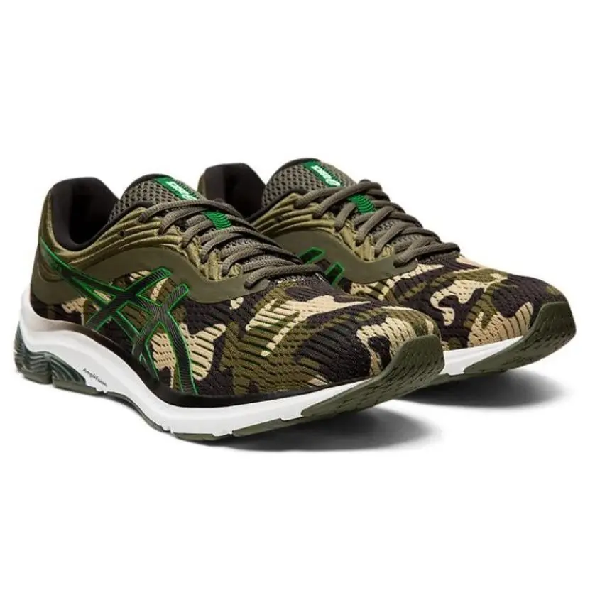 Mens Asics Hunter Green Gel Pulse Size 11 Camo Camouflage Running Shoe Mesh