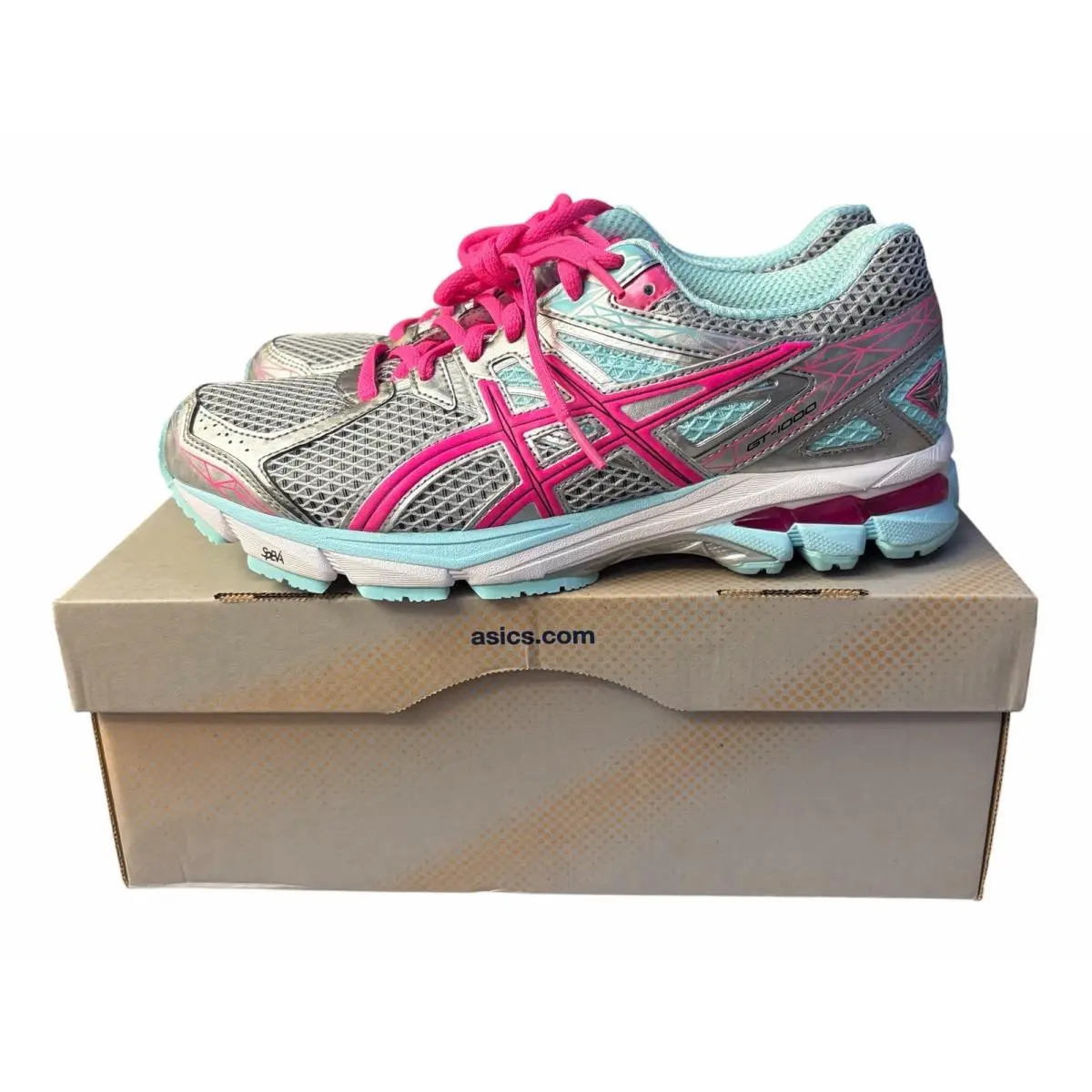 Womens Asics GT - 1000 3 in Colors Lightning / Hot Pink / Mint Size 8.5