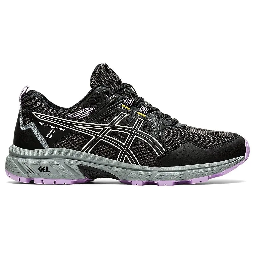 Asics Women`s Gel-venture 8 Trail Shoes 6.5 US Wide Black/ivory