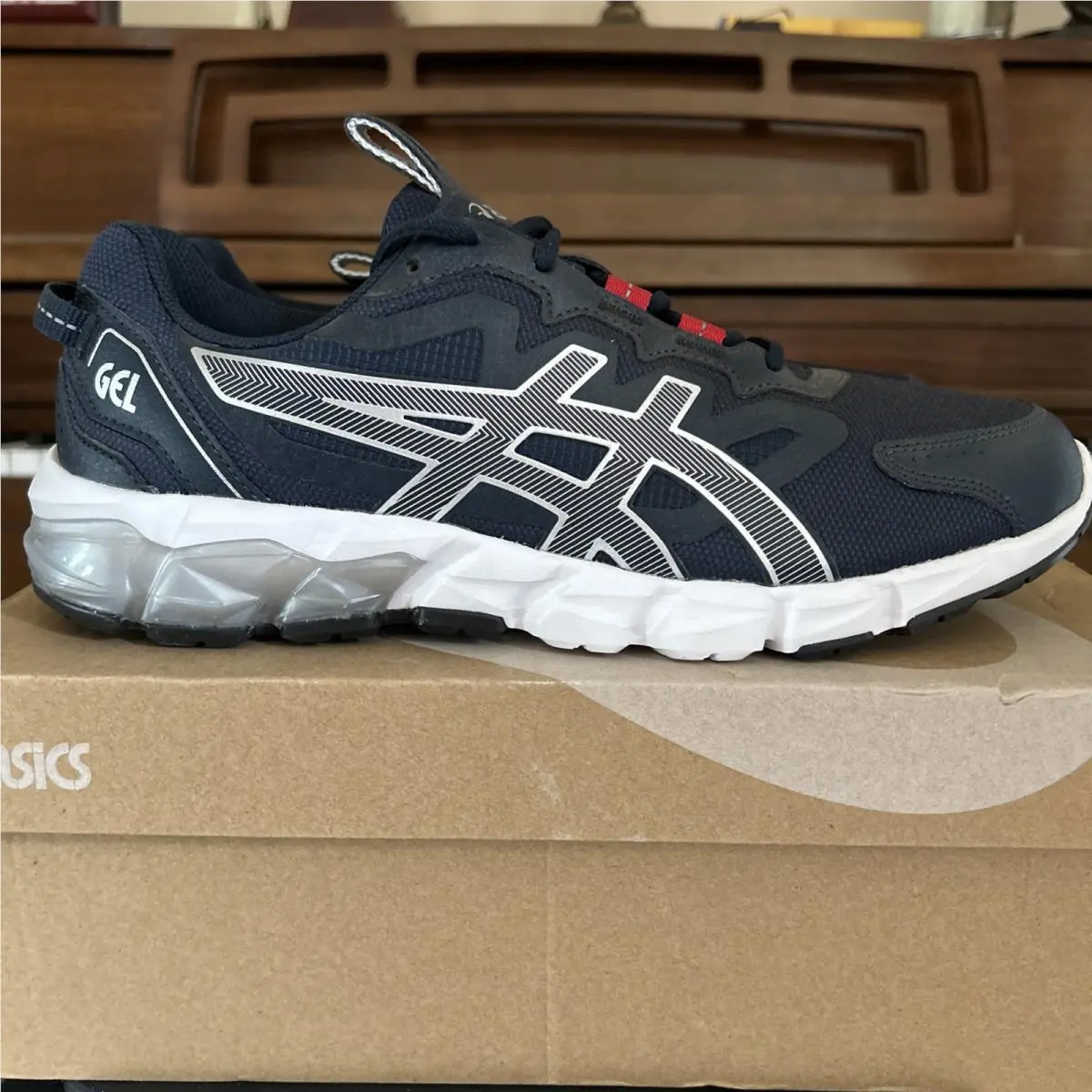 Asics Gel Quantum 90 French Blue Silver Running Shoes Men Sz 9
