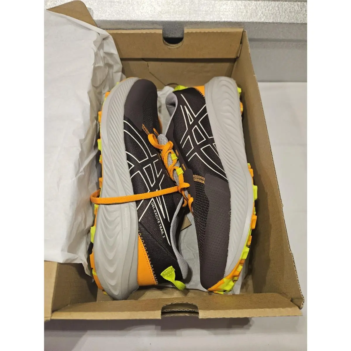Asics Men`s Gel Excite Trail 2 Dark Auburn Birch Size 10.5