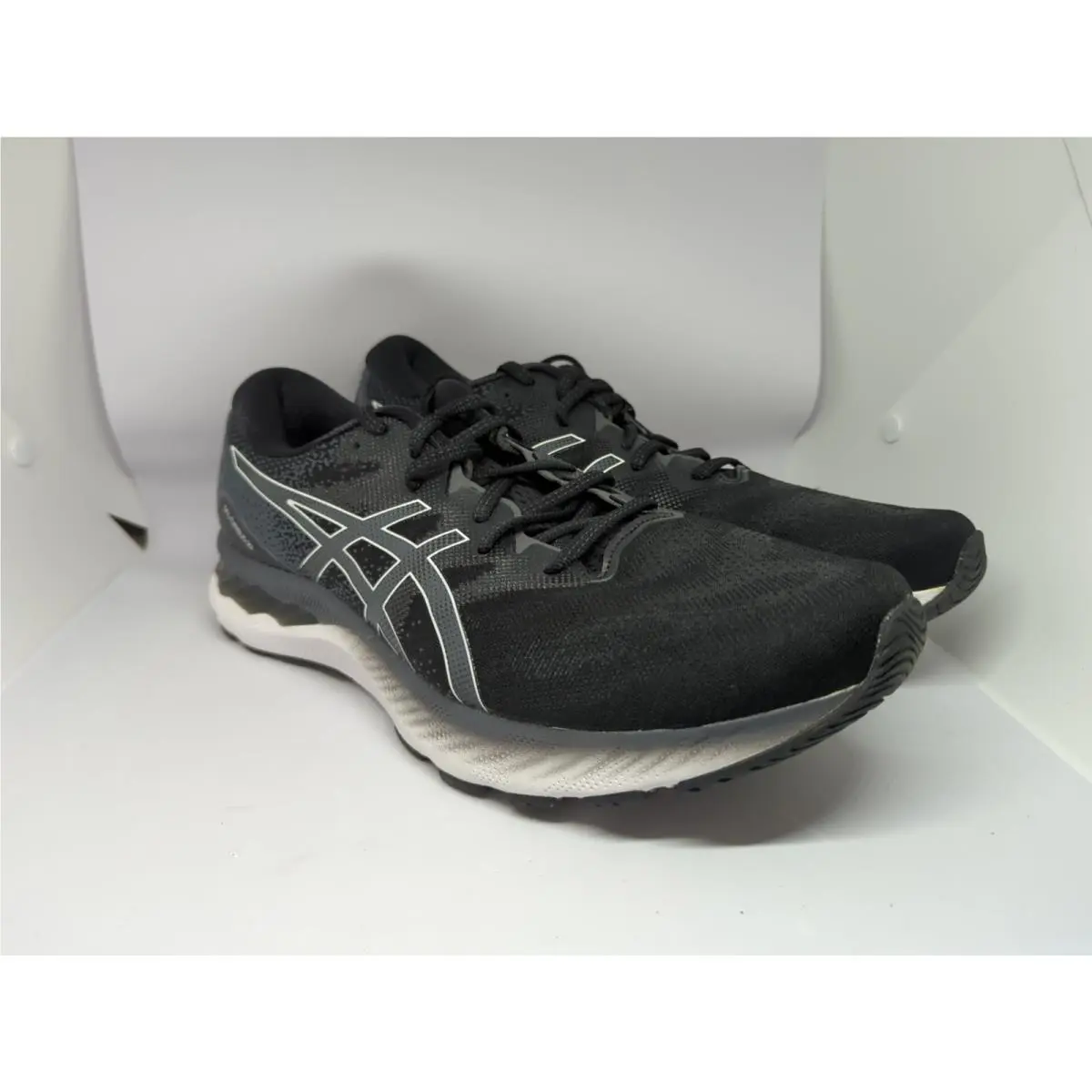 Asics Gel-nimbus(r) 23 Men`s Gel-nimbus R 23 Running Shoes 7 US Black/white 160