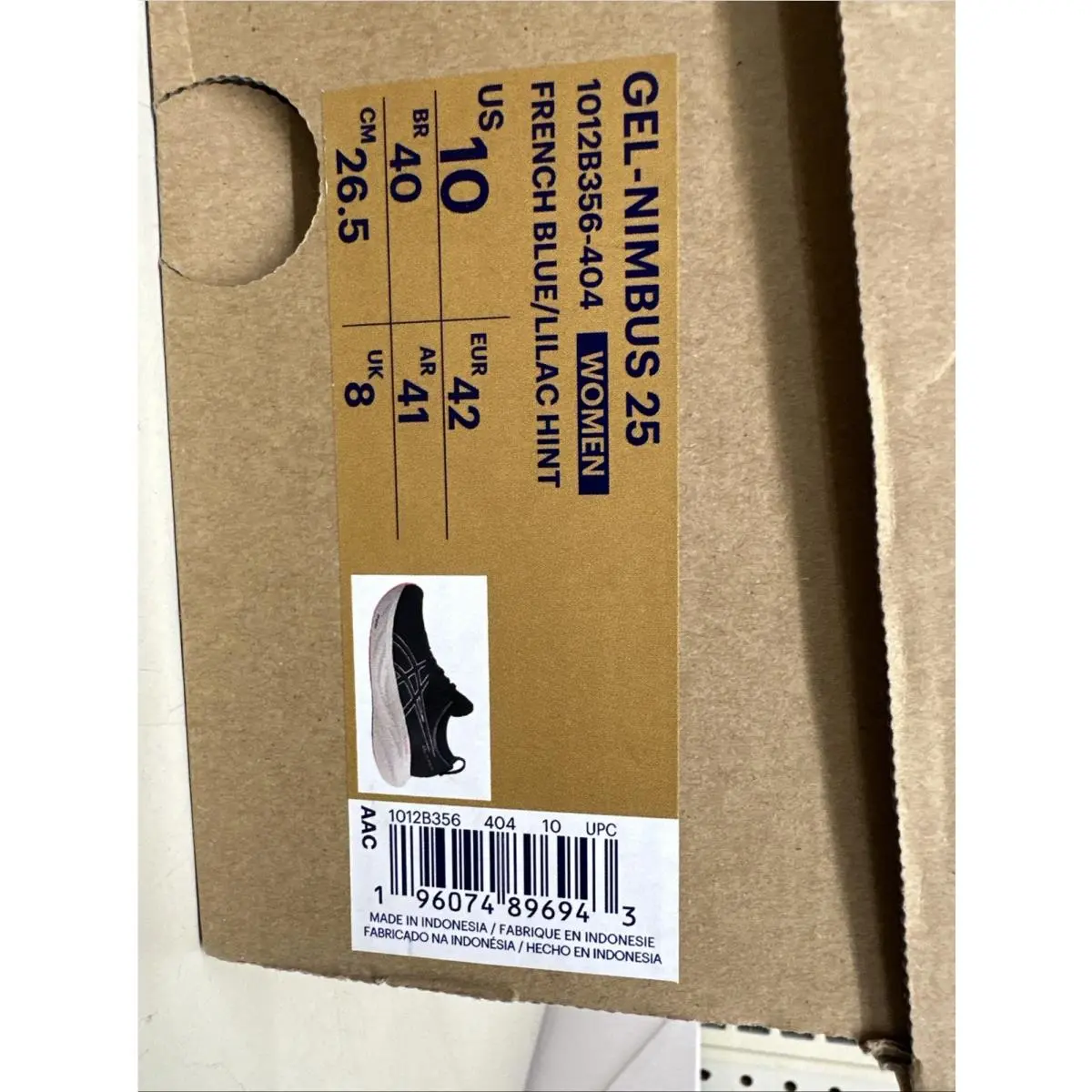 Asics shoes - ASICS Gel Nimbus 25 - Gel Nimbus - 1012B356-404 - French Blue/Lilac Hint (UPC: 0196074896943) 3