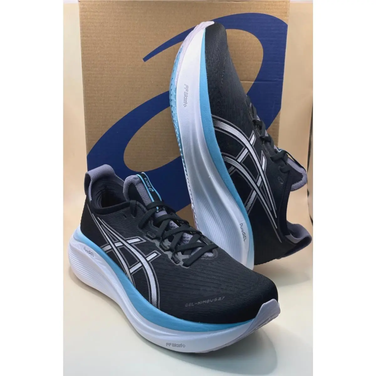 Asics Gel-nimbus 27 1012B753-004 Black/duck Violet Women`s Running Shoes S:10.5