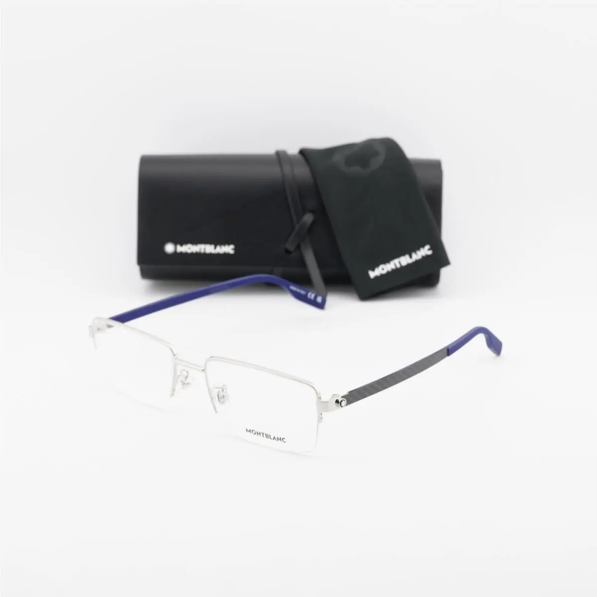 MB0188O 005 Silver 57mm Eyeglasses by Montblanc