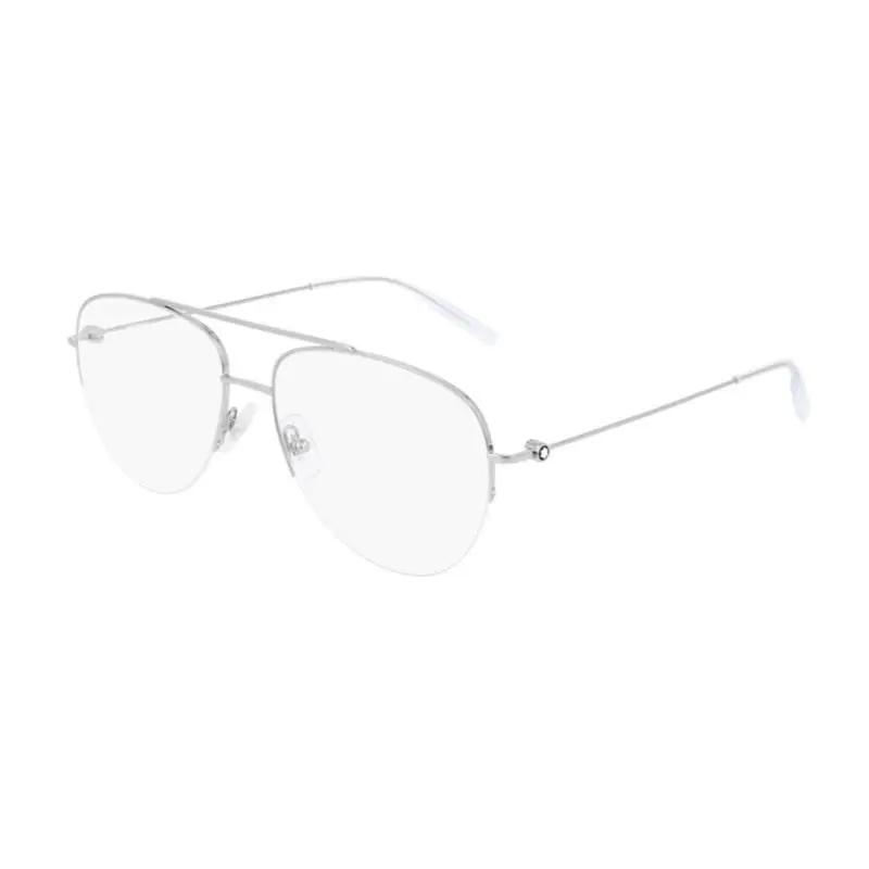 MB0077O 003 Silver 57mm Eyeglasses by Montblanc