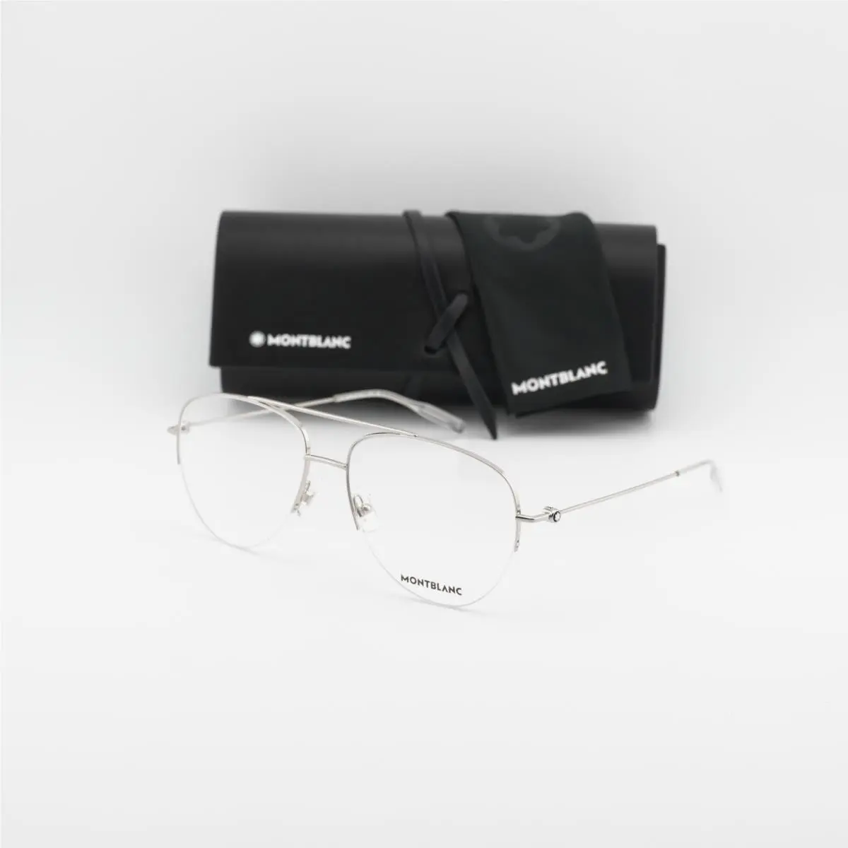 Montblanc MB0077O 003 Silver 57mm Eyeglasses