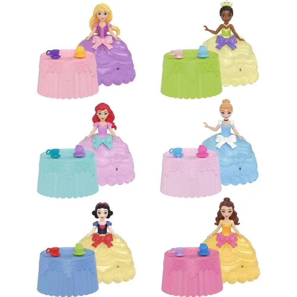 Disney Princess Cupcake Small Doll Reveal with 5 Surprises Complete Set of 6