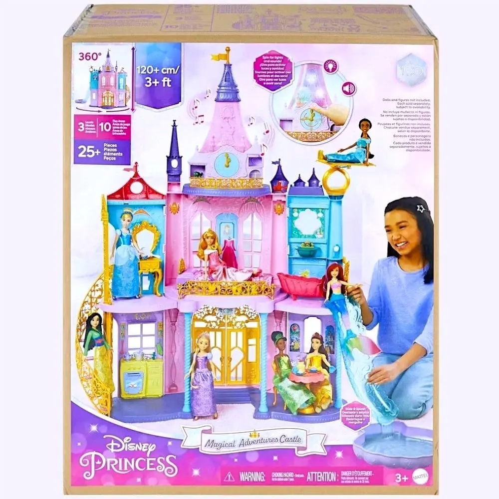 Disney Princess Magical Adventures Castle Playset + 25+ Figures Accessories