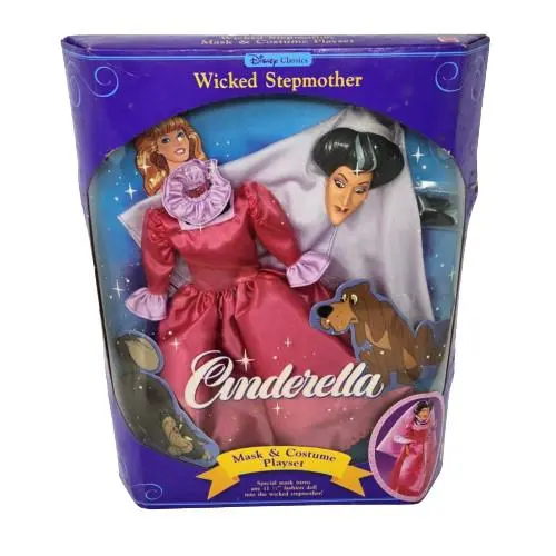 Vintage 1991 Mattel Disney Cinderella Mask + Playset Outfit Doll 2421
