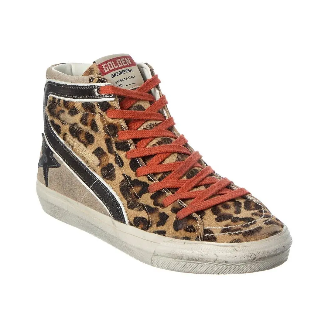 Golden Goose Slide Haircalf Suede Sneaker Women`s Brown 36