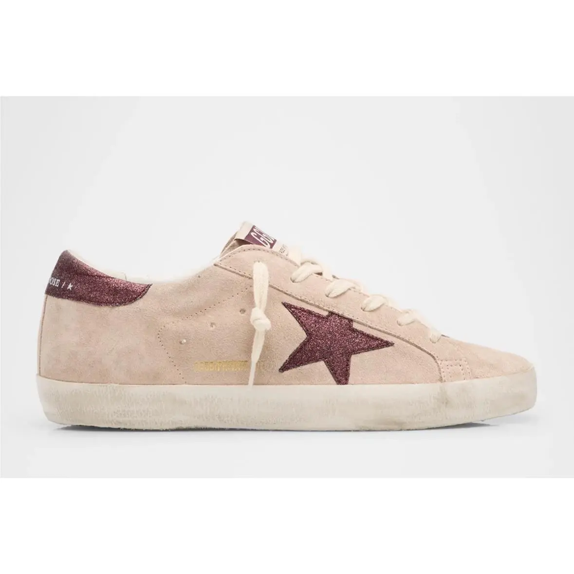 Golden Goose Superstar Suede Glitter Star Low Top Sneaker Size US 8/ EU 38