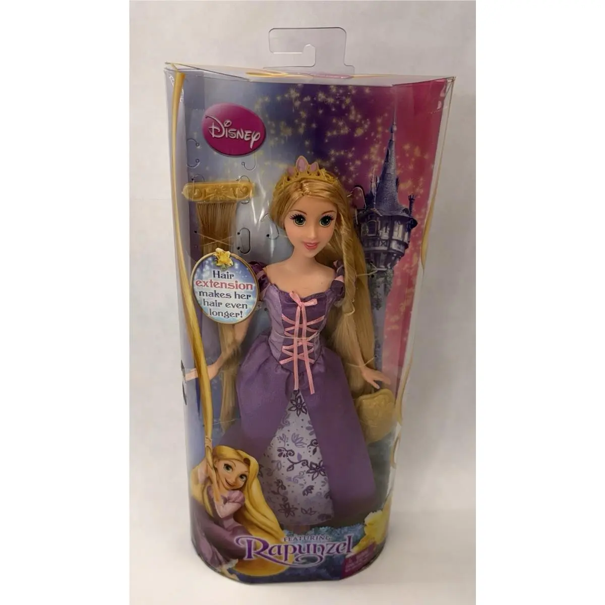 2010 Rapunzel Doll w/ Long Hair Hair Extension T3244 Misb Mattel Disney