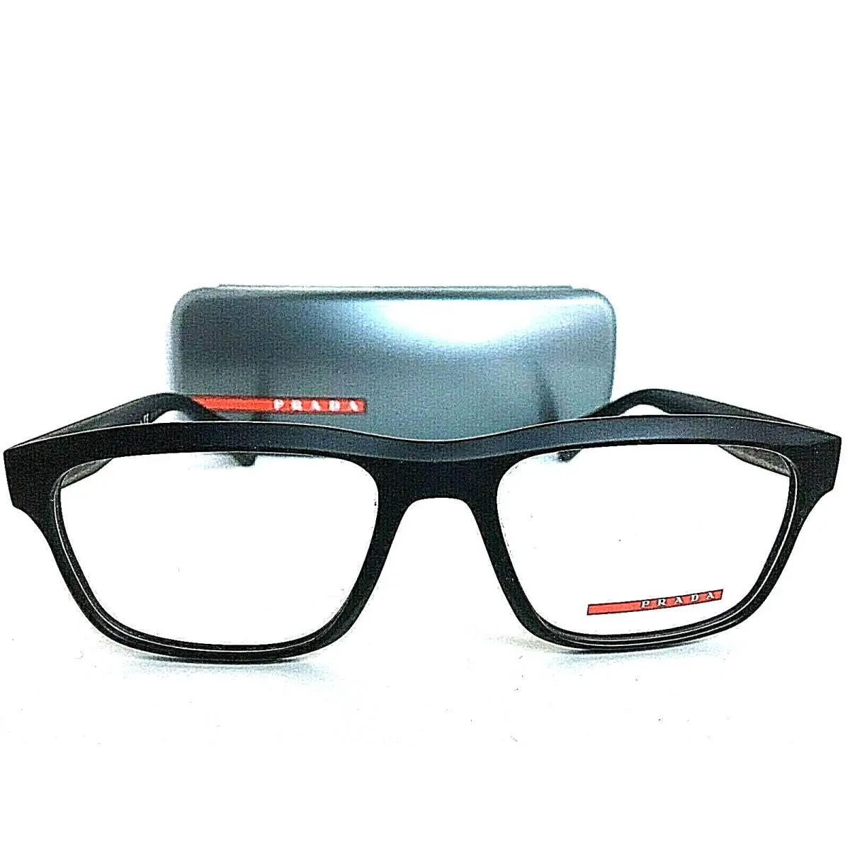 Prada Sport Vps 07G DG0-1O1 Matte Black 55mm Men`s Eyeglasses Frame Italy