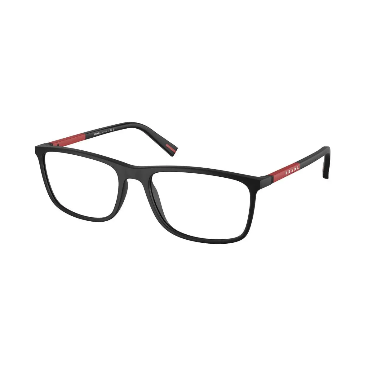 Prada Linea Rossa PS 3QV Black Rubbered DG01O1 Eyeglasses