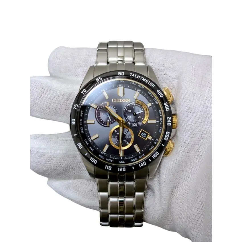 Citizen A-t World Sapphire Eco-drive Stainless Steel Men`s Watch CB5879-53E