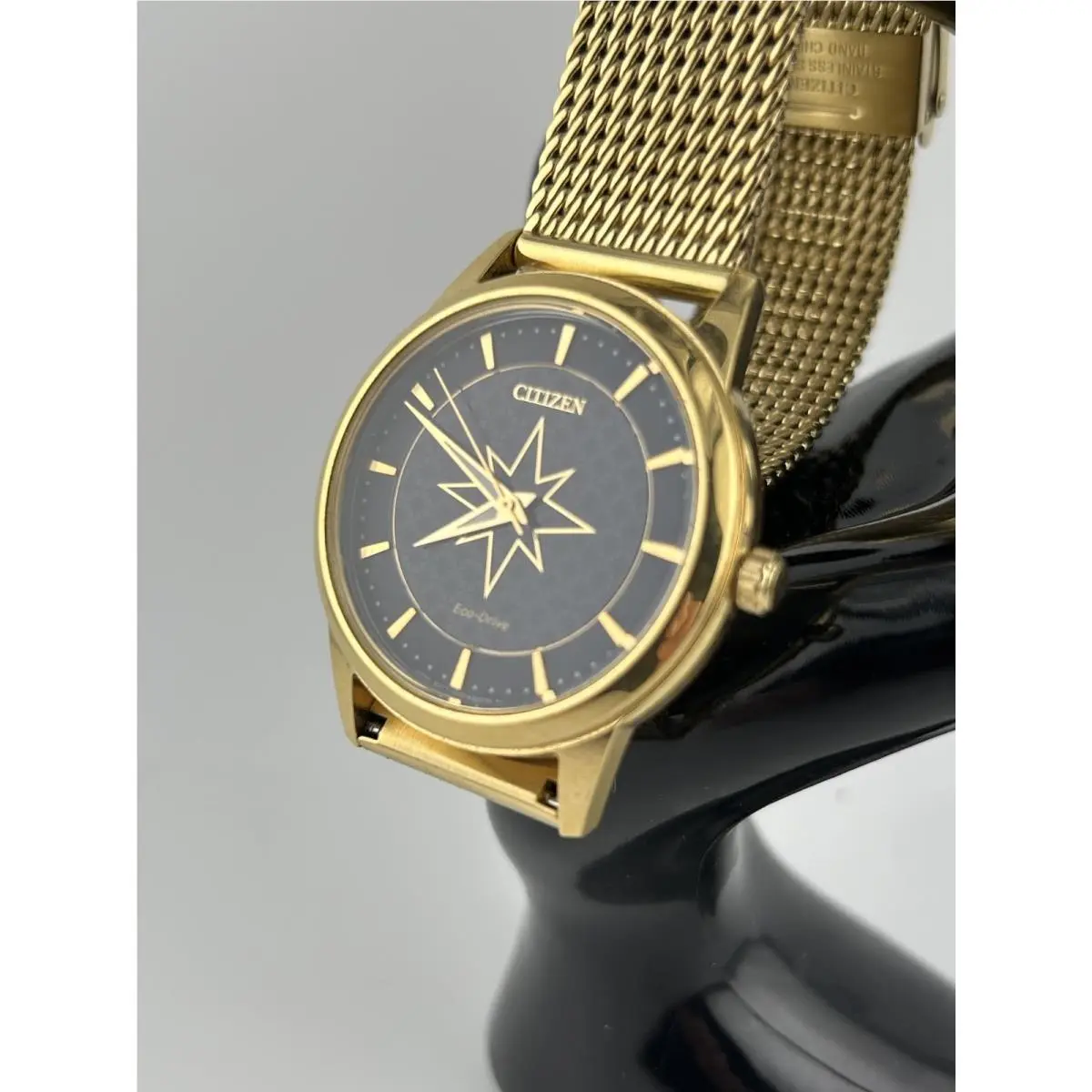 Citizen Unisex Eco-drive Captain Marvel Blue Dial Gold Tone Bracelet Watch