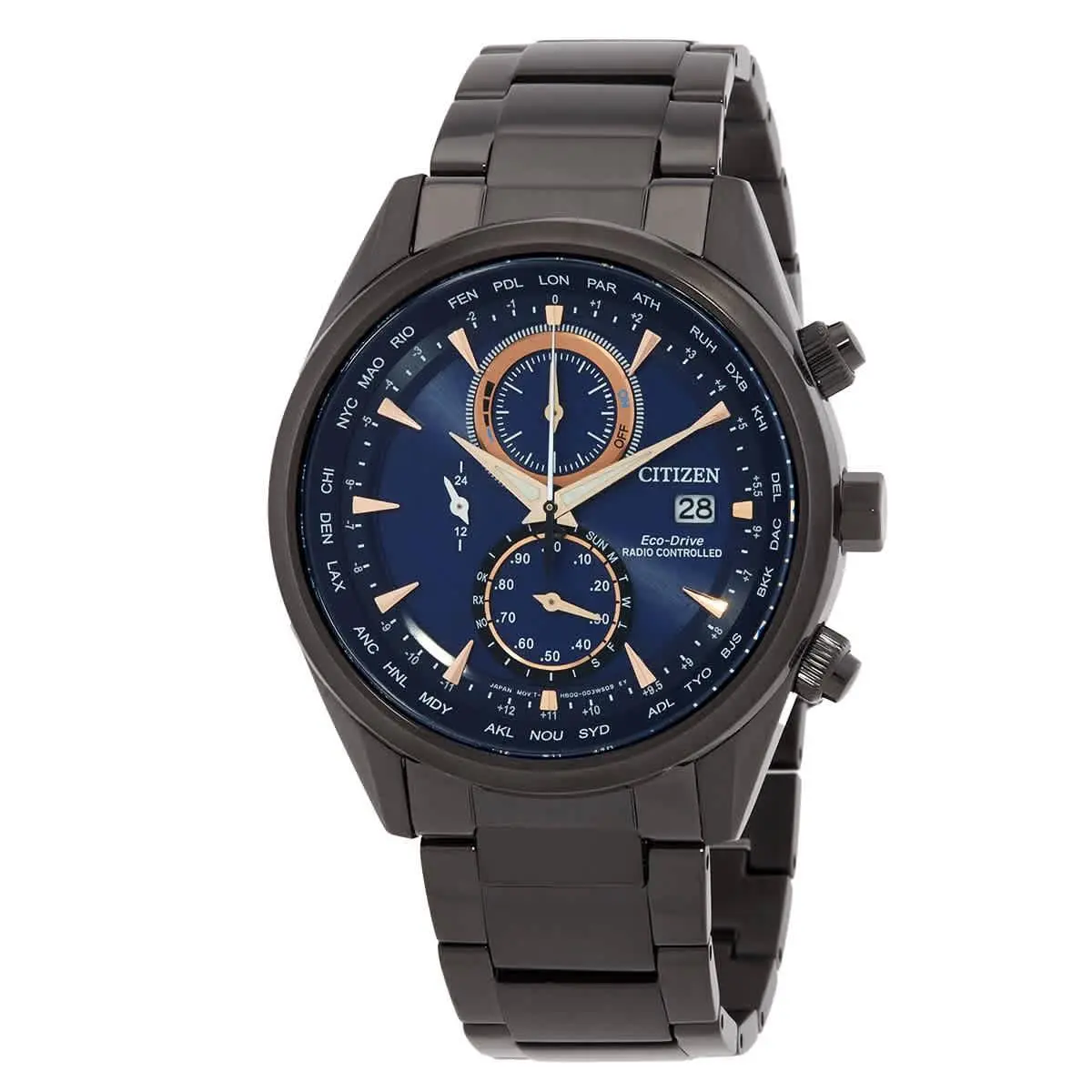 Citizen Radio-controlled Perpetual Chronograph Dark Blue Dial Men`s Watch