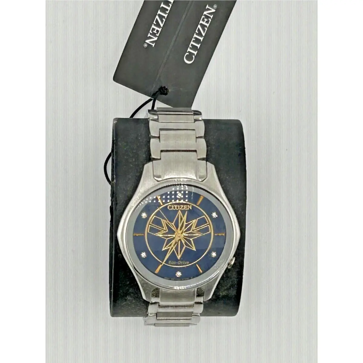 Citizen EM0596-58W Captain Marvel Wristwatch Stainless Steel Blue Face