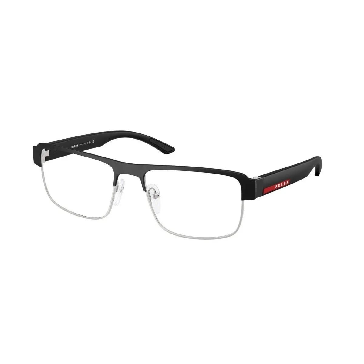 Prada Linea Rossa PS 51RV Matte Black Silver 1BO1O1 Eyeglasses