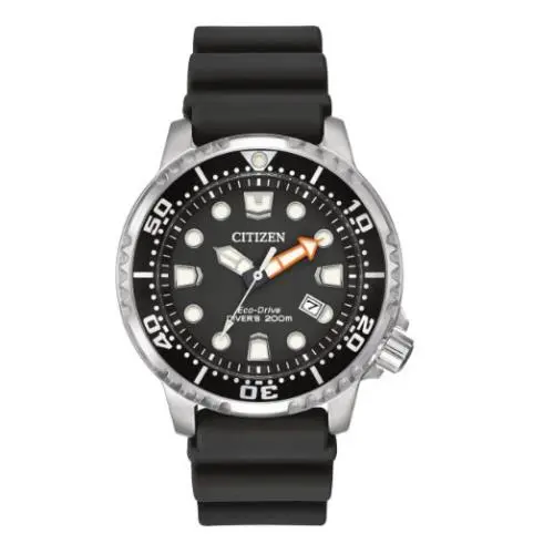 Men`s Citizen Eco-drive Black Promaster Diver Watch – BN0150-28E