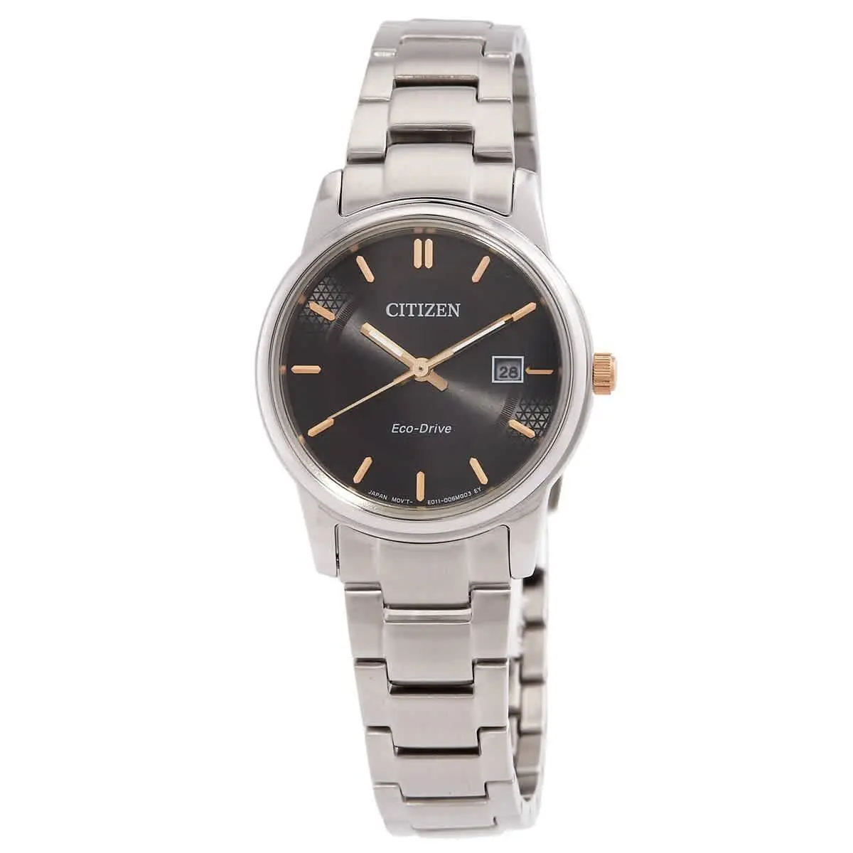 Citizen Black Dial Stainless Steel Band Ladies Watch EW2317-76E