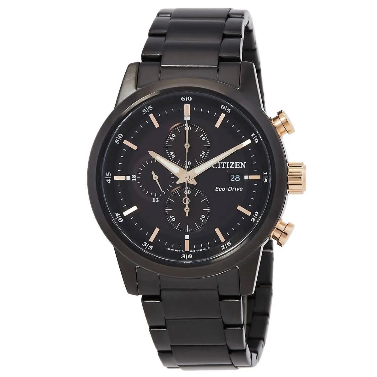 Citizen Chronograph Eco-drive Black Dial Men`s Watch CA0746-85E