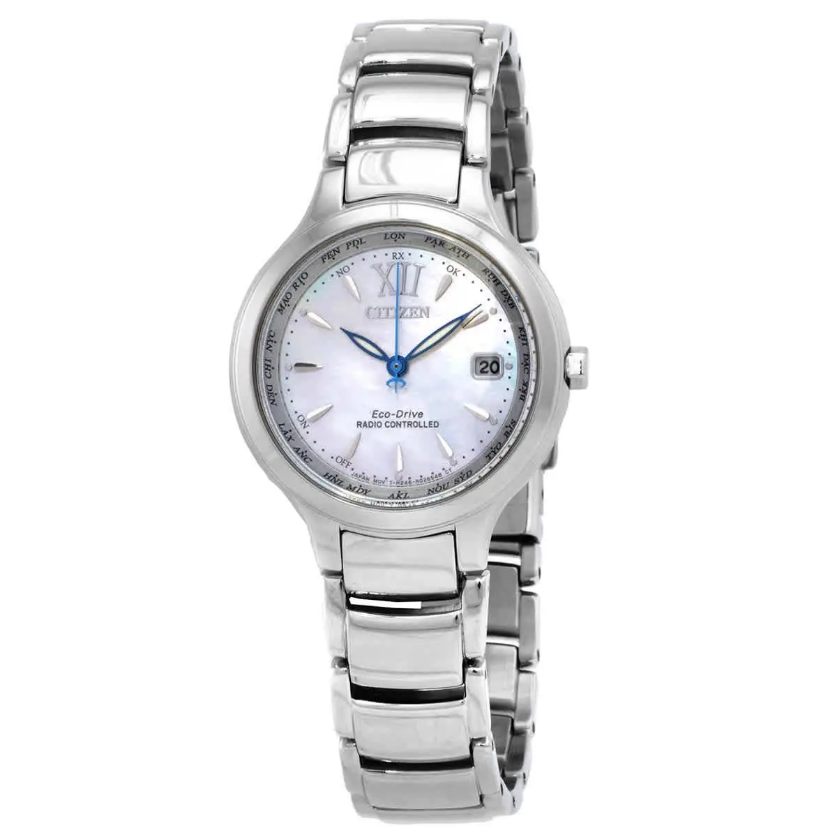 Citizen Eco-drive Perpetual World Time Mop Dial Ladies Watch EC1170-85D