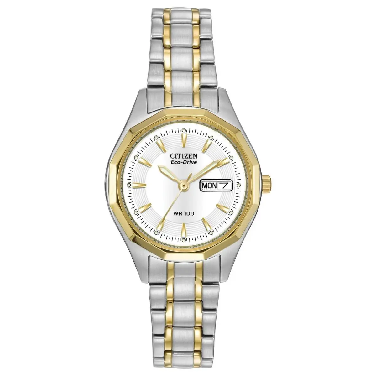 Citizen EW3144-51A Corso Eco-drive Day/date Gold Silver Tone Ladies Watch